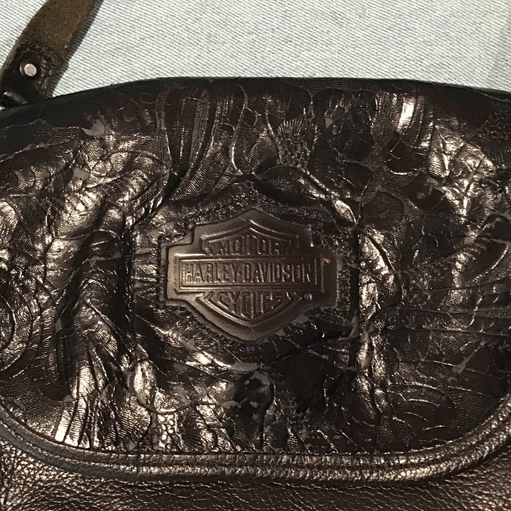 Harley Davidson Leather Shoulder Bag